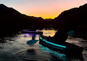 Emerald Cave Sunset Glow Kayak Tour: 3 Caves, Wildlife & Lights