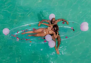 Private Clear Kayak Drone Photo Shoot in Ocho Rios, Jamaica