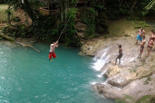 Half-Day Dunn's River Falls, Blue Hole Tour with River Tubing from Ocho Rios