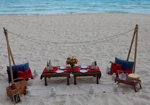 Mexican Picnic on the Beach with Friends
