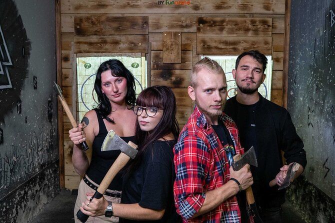 Axe Throwing in Fun Arena