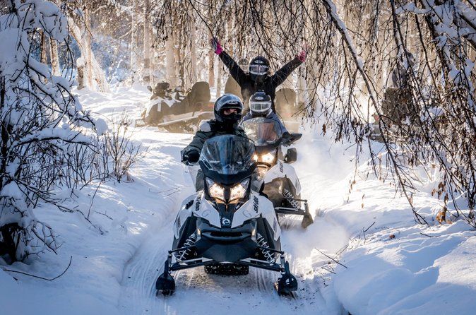 1 Hour Fairbanks Guided, Double Rider, Snowmobile Adventure