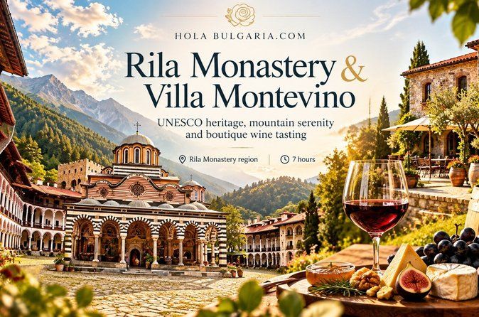 Fra Sofia: Halvdagstur til Rila-klosteret og Villa Montevino