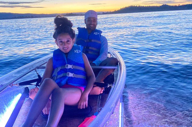 Sunset LED Clear Kayak Rentals for Glacier Park
