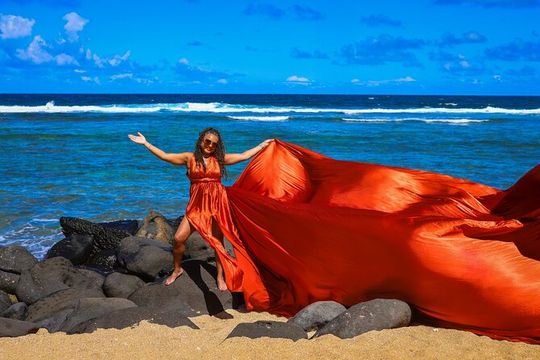 Flying Dress Photoshoot in Playa del Carmen