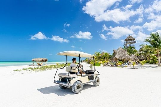 Exploring Holbox: Golf Cart Adventure from Cancun
