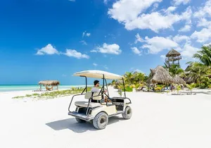 Exploring Holbox: Golf Cart Adventure from Cancun