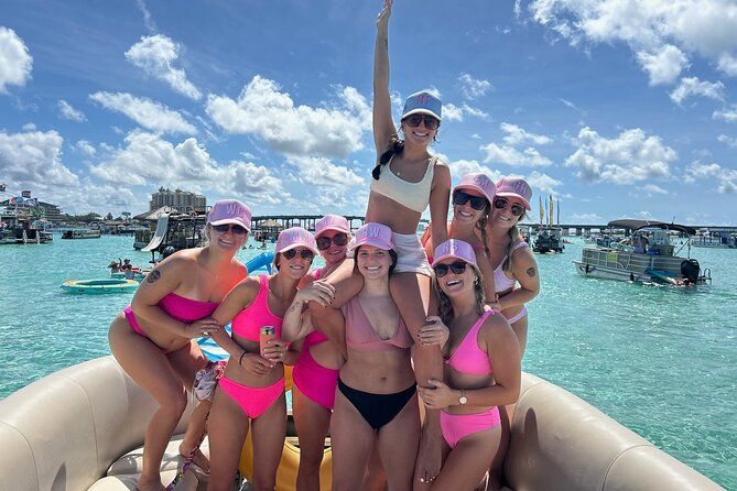 Crab Island Party. Lily Pad, Paddleboard, Speaker and Cooler