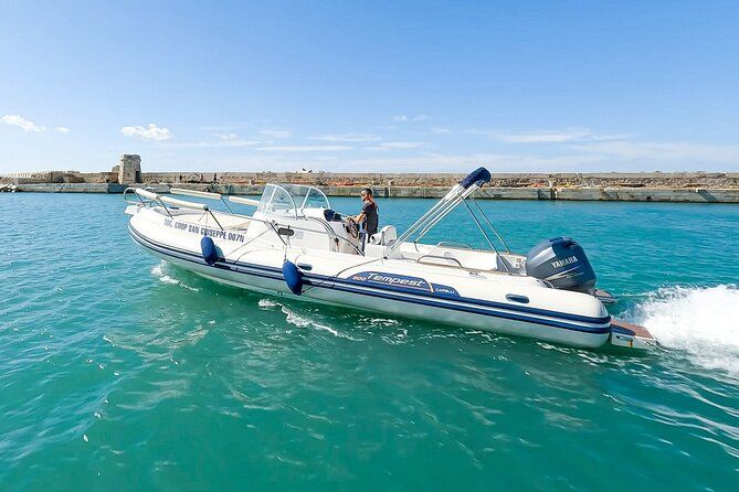 Egadi Islands Excursion by Inflatable Boat