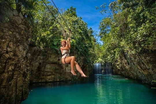 Xplor Park Ziplines Adventure! Round transportation from Cancun