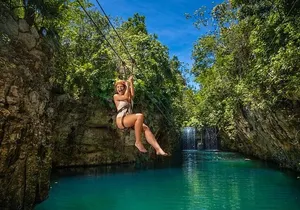 Xplor Park Ziplines Adventure! Round transportation from Cancun