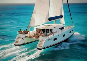 Catamaran to Isla Mujeres + Ice Bar pass: Open bar all day!