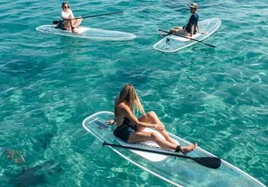 Paddle Through Paradise on a Transparent Paddleboard.