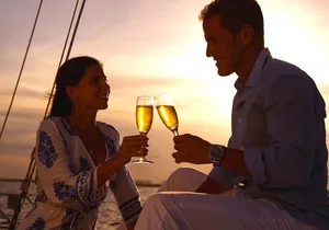 Sunset Catamaran Tour with Transportation in Riviera Maya