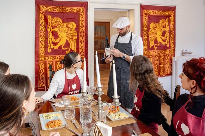 Venice: Hands-On Pasta & Gelato Class with Wine by St Mark's