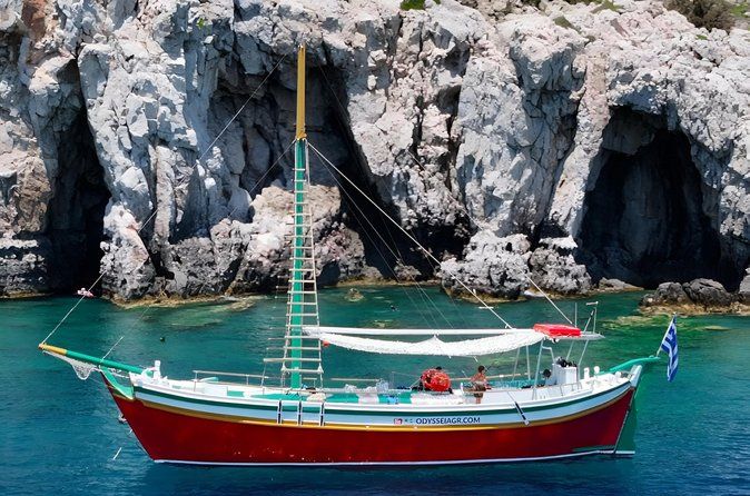 Faliraki: Traditional Boat Cruise & Swim Stops