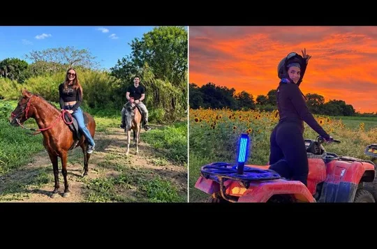 1 hour of ATV and 1 hour horse ride with free videos and pictures