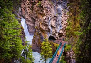 Lake Minnewanka and Johnston Canyon Small Group Half Day tour
