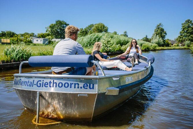 Boat Rental with Steering Wheel and Cushions