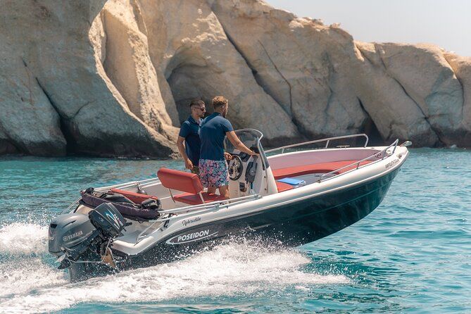 Milos Self Drive Boat No License Required