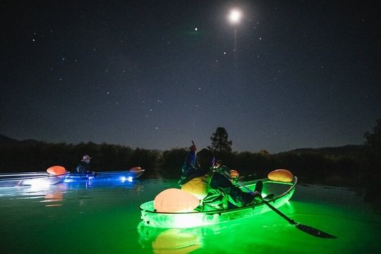 Nighttime LED Stargazing Clear Kayak Tour on Lake Tahoe