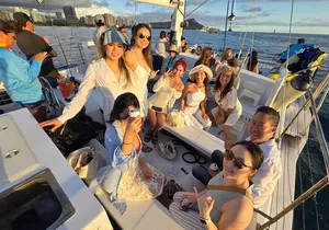 Waikiki Sunset Cruise and Iconic Views with Swimming