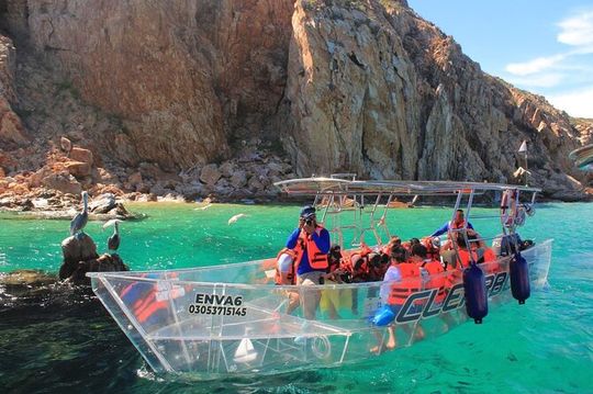 Transparent Boat Tour Cabo San Lucas Arch and Playa del Amor