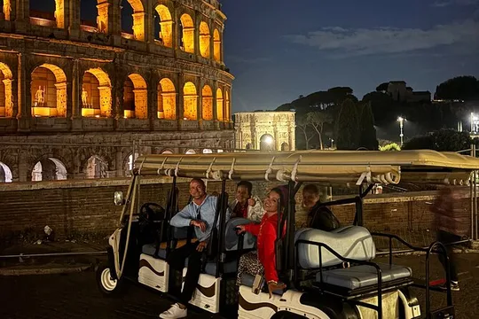 Rome Private Night Golf Cart Tour to See Illuminated Highlights