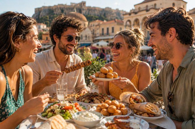 Athens Street Food Tour: Moussaka & Souvlaki Kebab