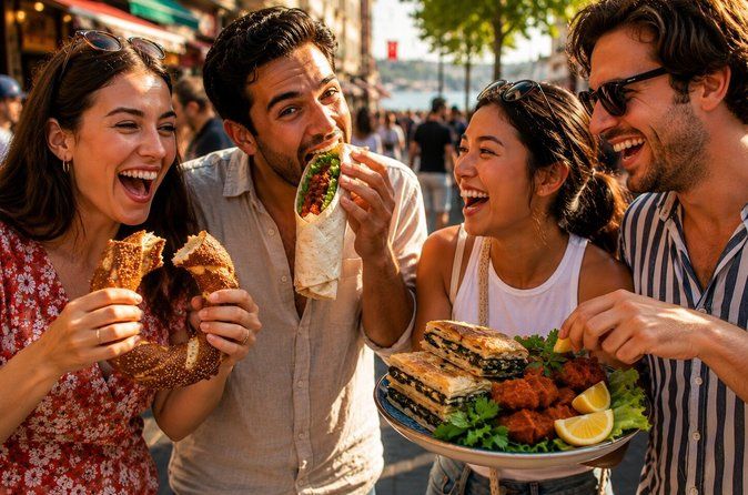 Vegetarian Kadıköy Street Food Crawl: Simit & Mezze Feast