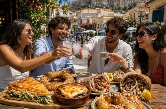 Athens Street Food Tour: Moussaka & Souvlaki Kebab