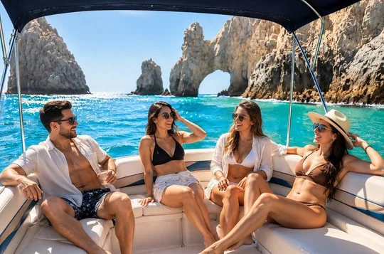 Cabo Yacht Cruise to Lovers Beach with 2 Hours of Beach Time