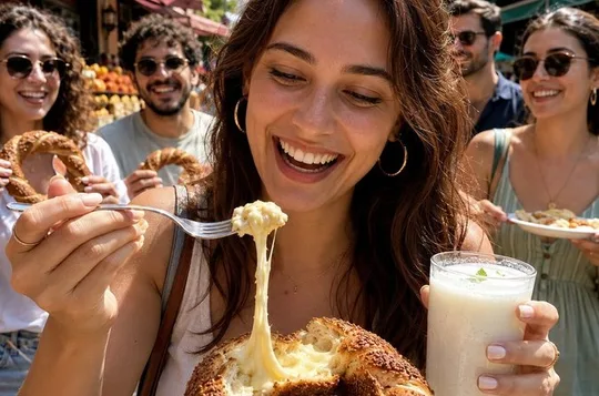 Vegetarian Kadıköy Street Food Crawl Simit and Mezze Feast