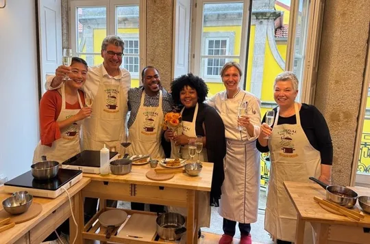 Porto Hands On Cooking Class-3 course-wine included-trained chef