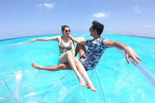Clear Boat Tour in Cancun 1.5 hours great for pictures