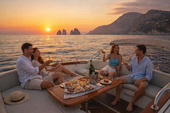 Amalfi Coast Sunset Cruise on the Elegant Boat