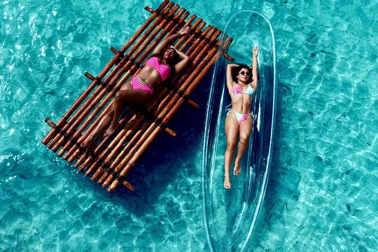 Clear kayak & Bamboo raft ARUBA! Same Day Delivery! PACKAGE DEAL!