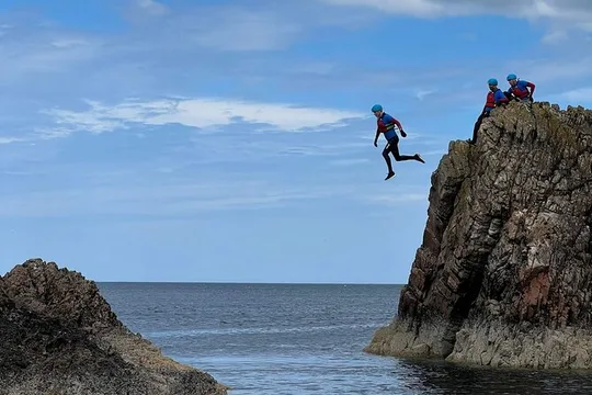 Coasteering Adventure at Portknockie and Bow Fiddle Rock
