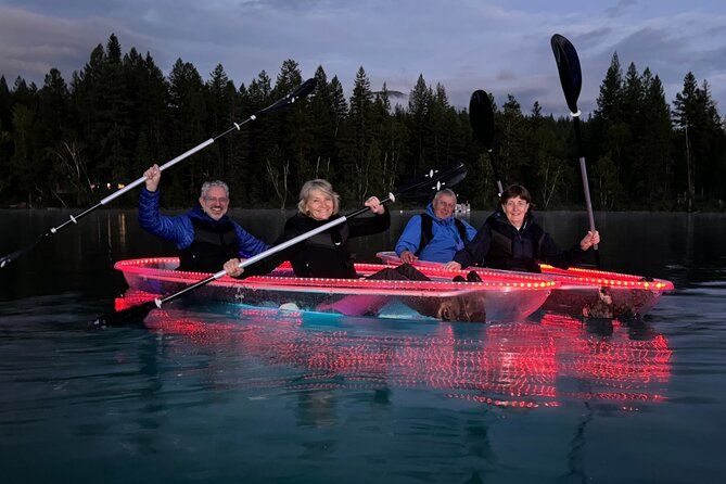 LED Illuminated Sunset Clear Kayak Tour //Kalispell, MT//