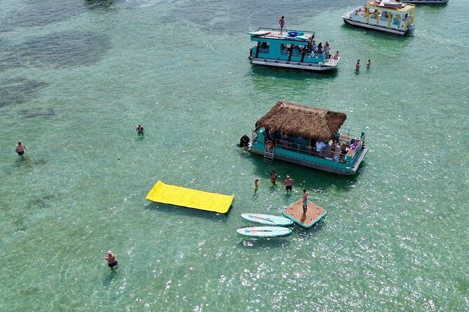Private Crab Island 18 Passenger Tiki Pontoon Adventure