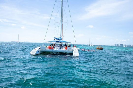 Catamaran Sailing Tour to Isla Mujeres with Snorkeling