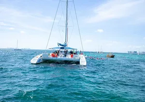 Catamaran Sailing Tour to Isla Mujeres with Snorkeling