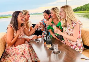 Sunset Private Captained Luxury Electric Boat Charter in Savannah