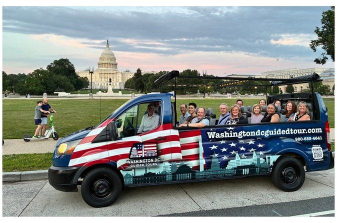 Washington DC Monuments Open-Air Sightseeing Minibus Guided Tour
