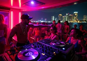 Miami's Top Yacht Party: Neon Nights with 3 Hr Open Bar Cruise