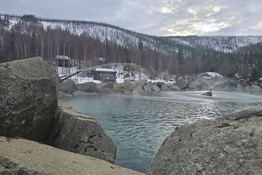 Midnight Sun Magic Chena Hot Springs Soak and Ice Museum Tour