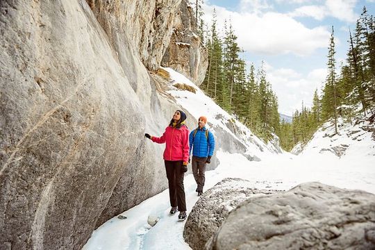 Winter Canyon Ice Adventure in Canmore with Ice Cleats Included