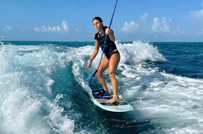 Isla Mujeres Wakeboard & Wakesurf Adventure in Blue Waters 6 Hrs