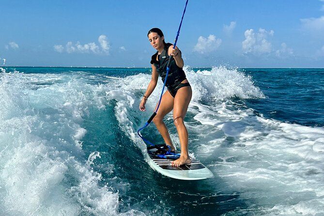 Isla Mujeres Wakeboard & Wakesurf Adventure in Blue Waters 6 Hrs
