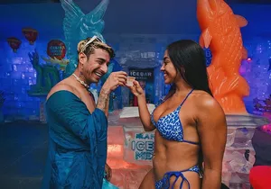 Day Pass Isla Mujeres with Beach Club, Ice Bar, Buffet and Bar